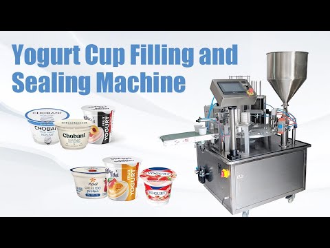 Cup Filling and Sealing Machine for Yogurt Automatic Rotary Type Made in China