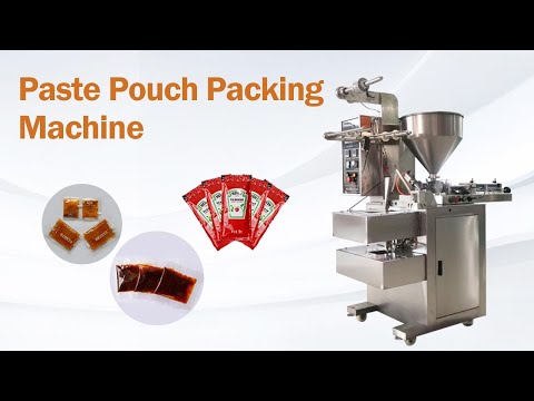 Máquina automática supereficiente para embalagem de bolsas de pasta para molho, ketchup, mel e manteiga
