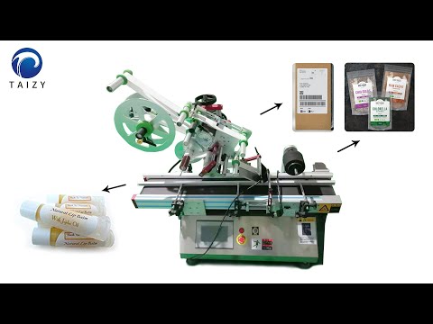 Automatic flat labeling machine