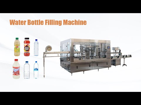 Máquina automática de llenado, llenado y tapado de botellas de PET | Línea de producción de agua y bebidas.