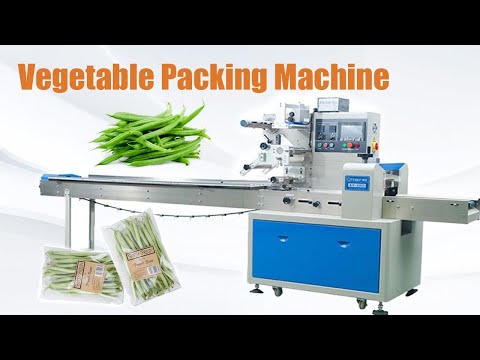 Automatic Fruits and Vegetable Packing Machine for Supermarket | Food Flow Wrapping Machine