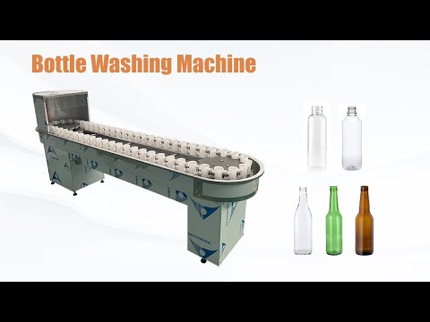 Máquina automática de limpieza, enjuague y lavado de botellas | Lavadora de botellas para agua, cerveza, refrescos, vino y leche