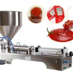 Máquina llenadora de pasta de tomate semiautomática