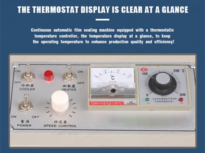 continuous sealing machine control panel