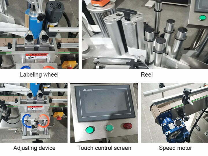 Les détails de l'étiqueteuse automatique de bouteilles rondes