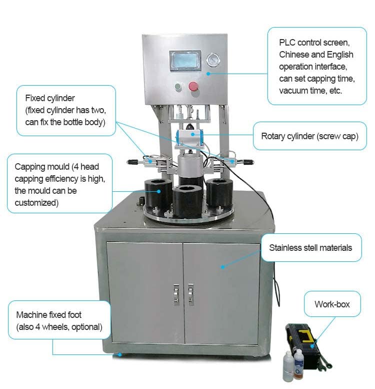 vacuum capping machine structure