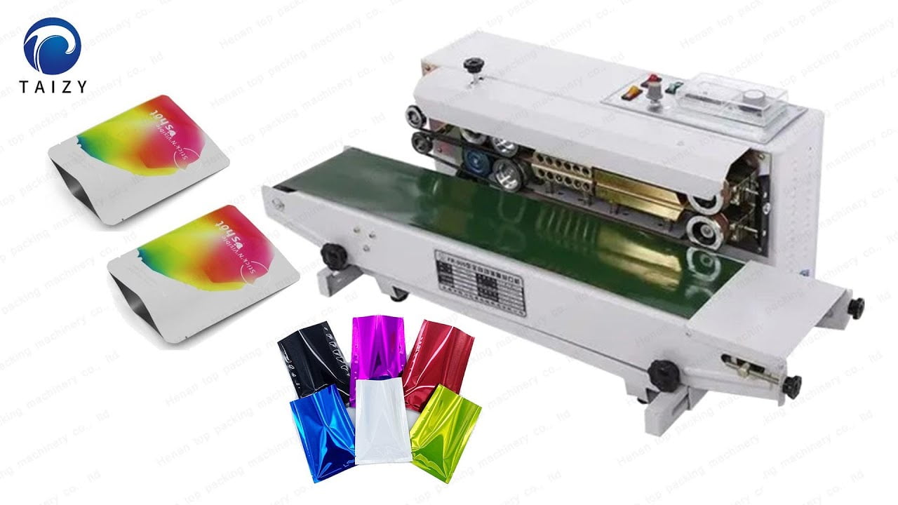 VEVOR Machine De Scellage Continue Automatique FR-900 Sac à Sceller Horizontal 500 W Bande De