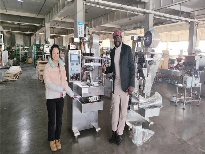 Kahve tozu paketleme makinesi müşteri ziyareti